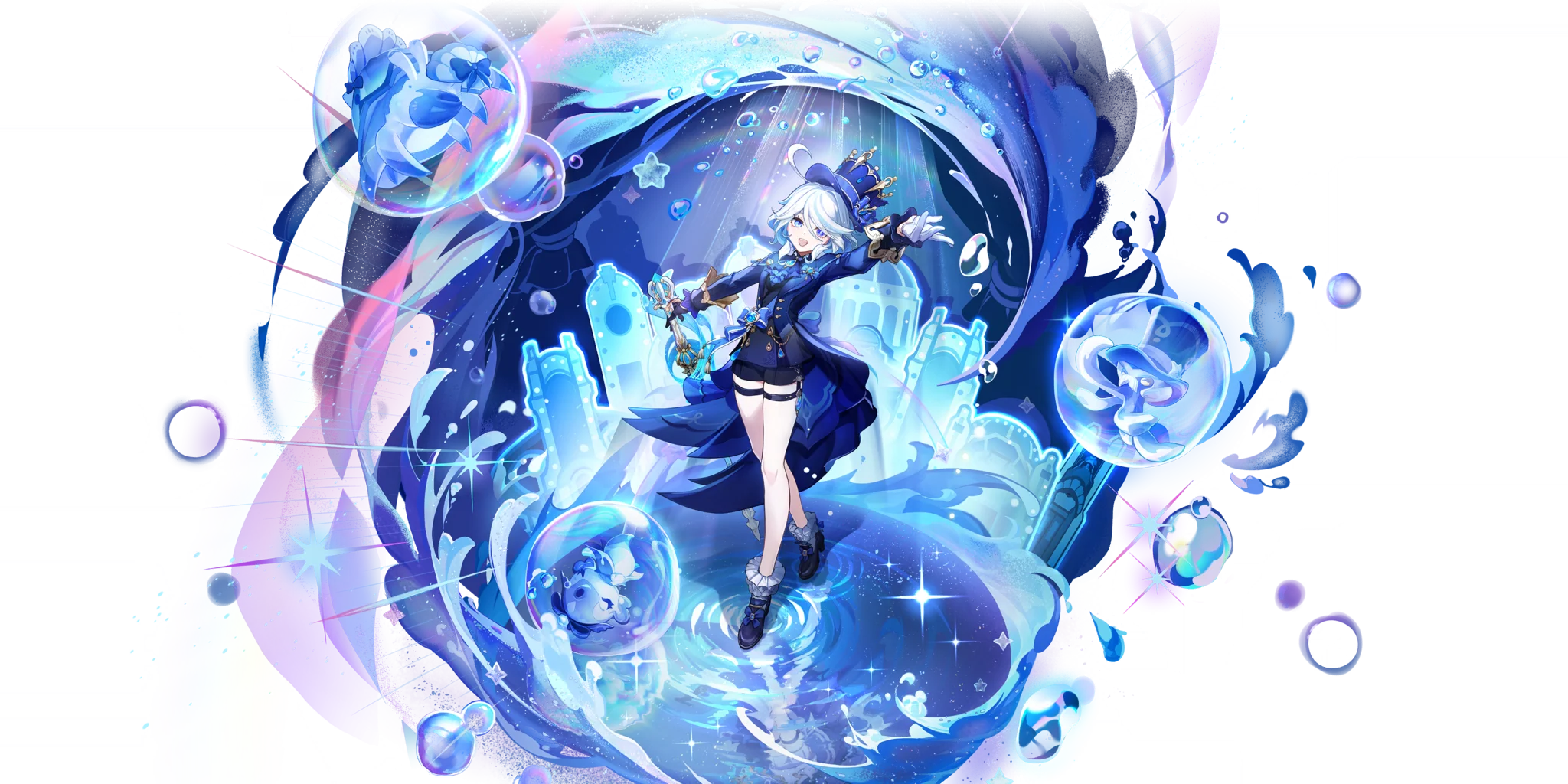 Official artwork of Furina in Genshin Impact